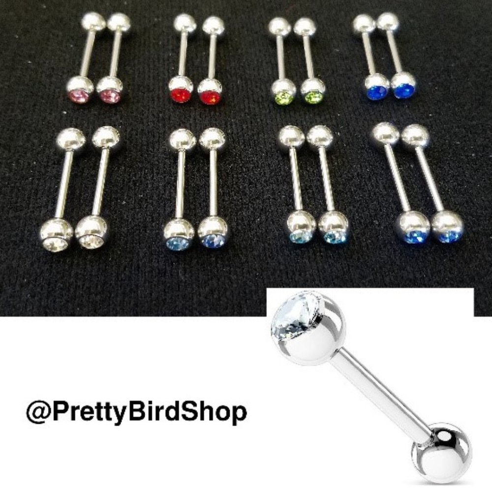 16 BARBELL multicolored crystal 12G bundle lot reseller wholesale